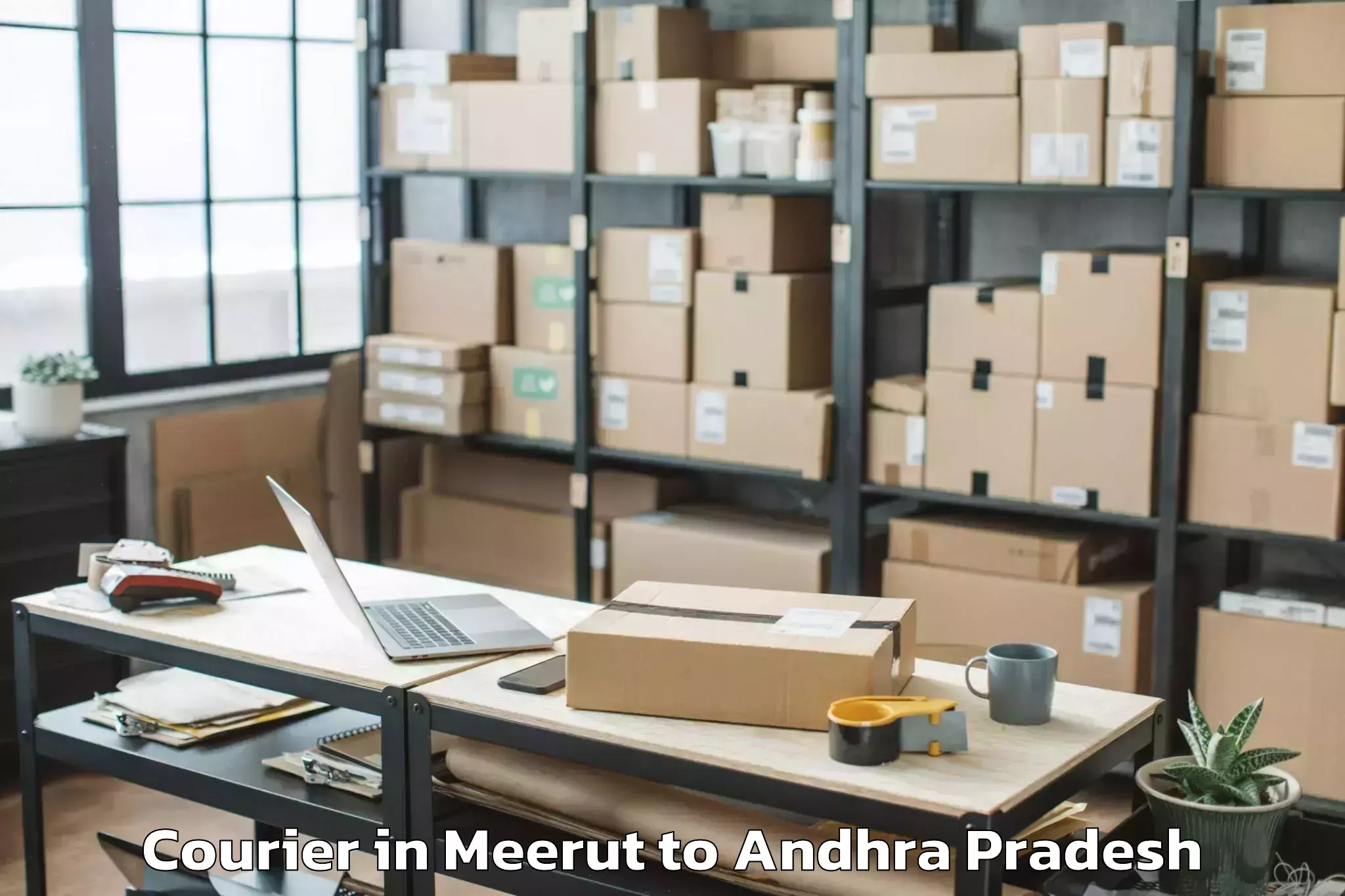 Quality Meerut to Vajrakarur Courier